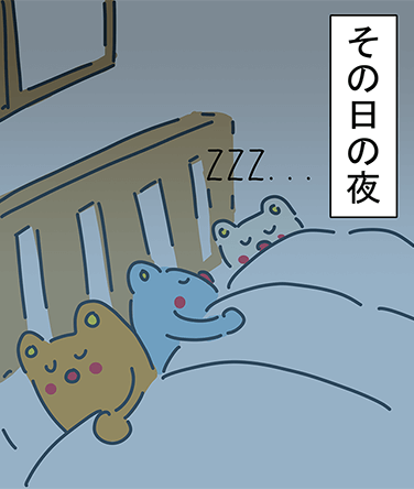 その日の夜「ZZZ...」