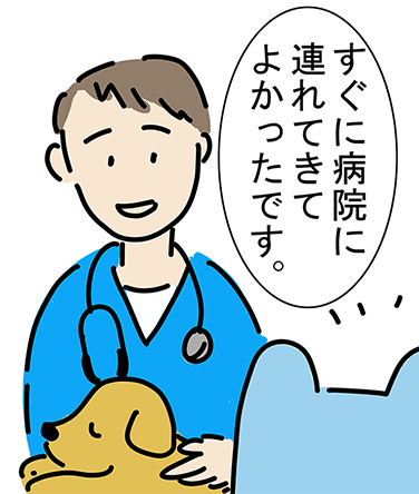 「すぐに病院に連れてきてよかったです。」